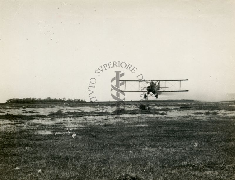 Lancio del "Verde di Parigi" con l'aeroplano