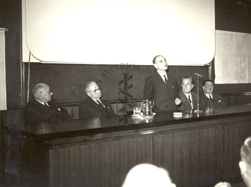 Conferenza stampa all'Istituto Superiore di Sanità, presente il Ministro Camillo Giardina per la Mostra Internazionale della Sanità