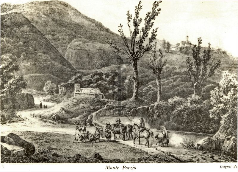 Monte Porzio Catone 1825, realizzato da (M.) Jules Coignet