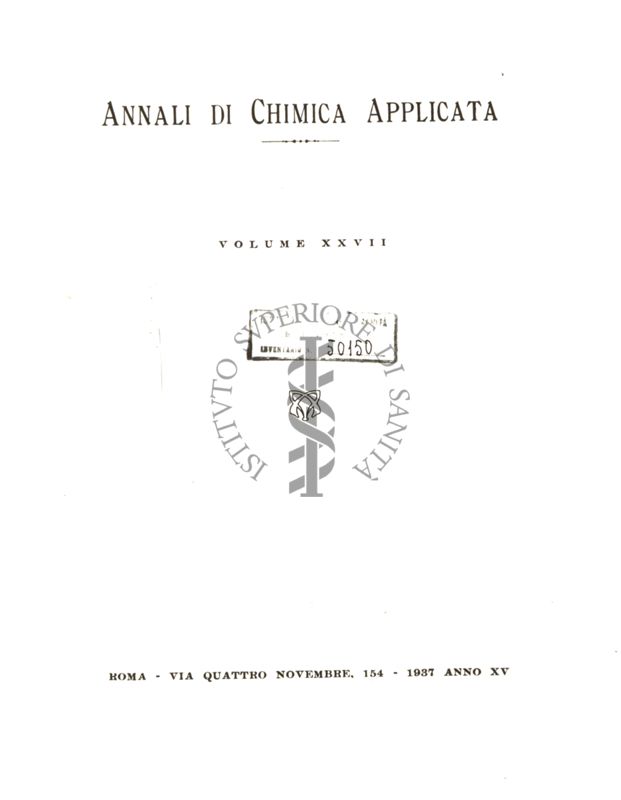 Annali di Chimica applicata