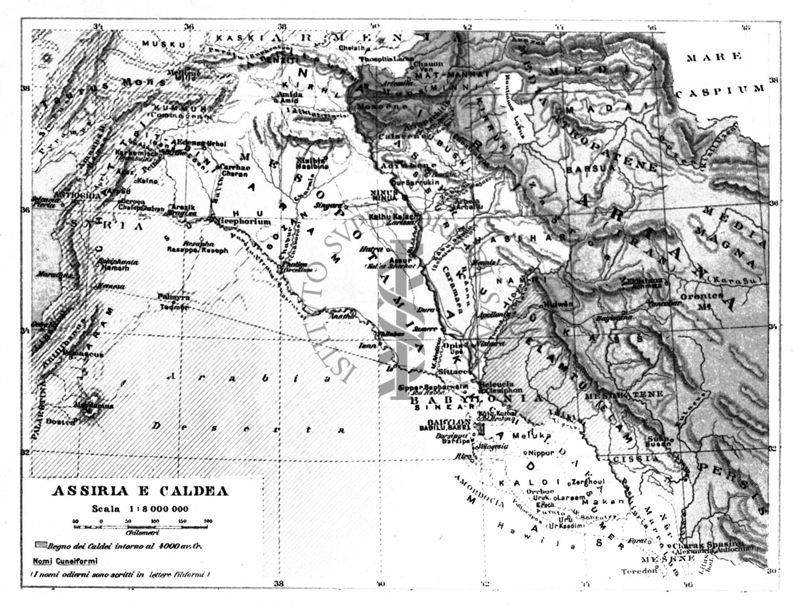 Cartogramma dell'Assiria e Caldea