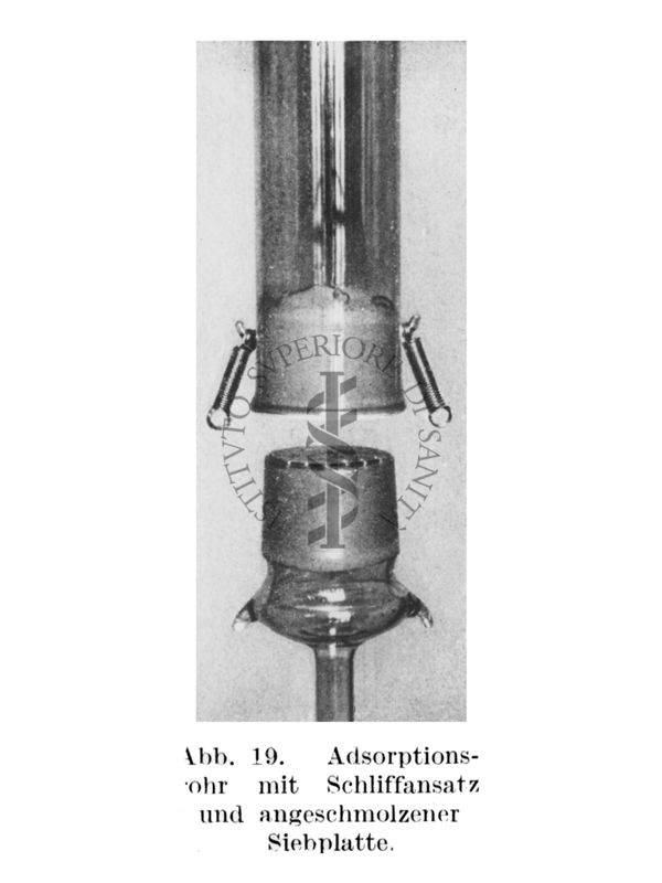 Tubo per assorbimento cromatografico. Dal volume: Die Chromatograplische Adsorptionsmethode