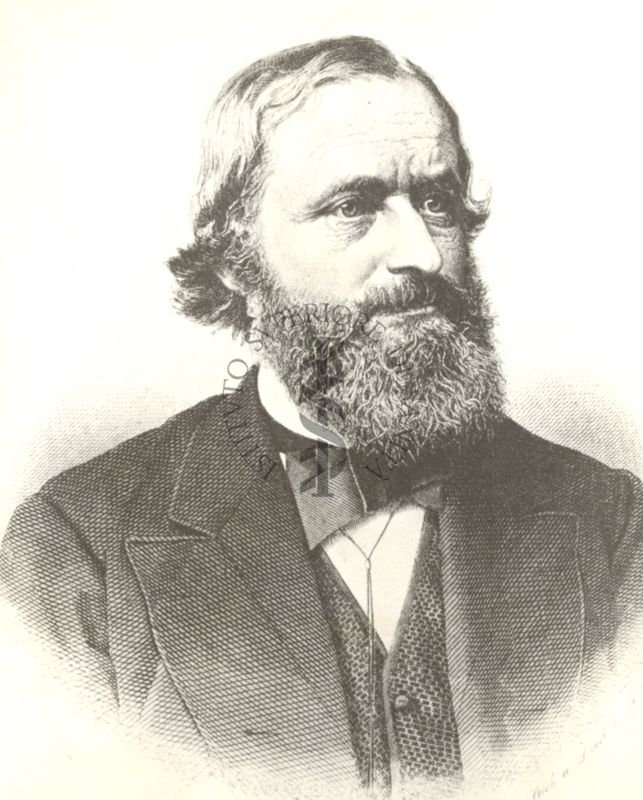 Ritratto del Prof. Gustav Robert Georg Kirchhoff (Königsberg, 12 marzo 1824 - Berlino, 17 ottobre 1887) è stato un fisico e matematico tedesco