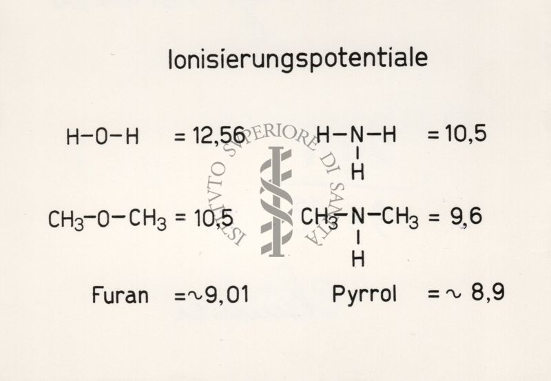 Formule riguardanti il comportamento chimico e spettrale degli eterrocicli a nucleo penta-atomico