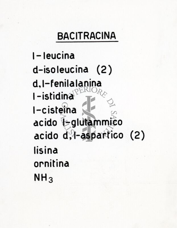 Composizione degli ammino acidi della Bacitracina