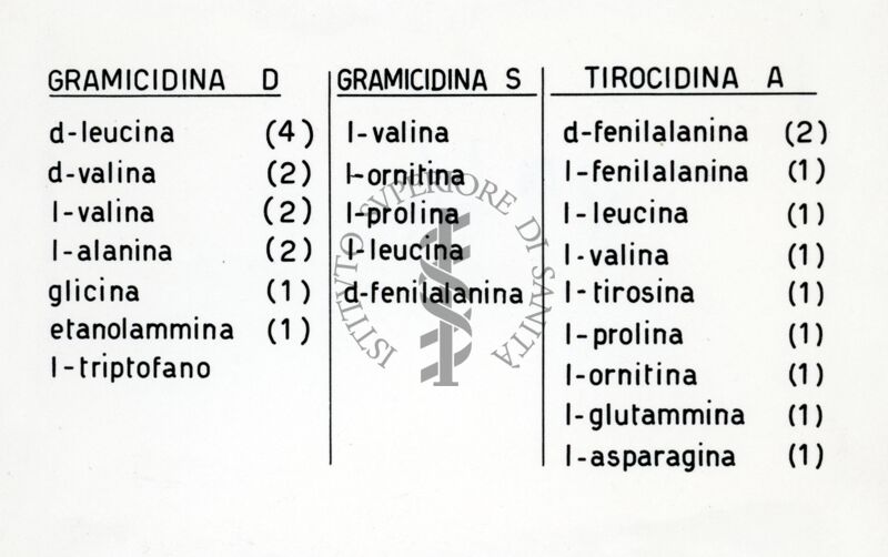 Composizione della gramicidina e tirocidina