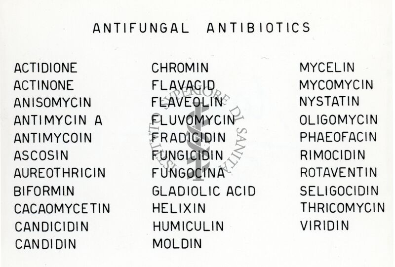 Tabella di antibiotici