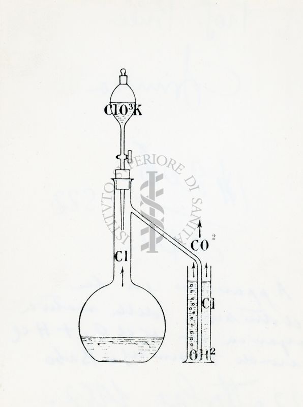 Apparecchio per la distruzione della materia organica con Kcl 03 + Hcl secondo Arsenius - Baho