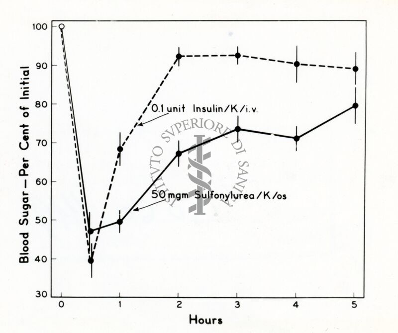 Grafico sulla presenza di zucchero nel sangue