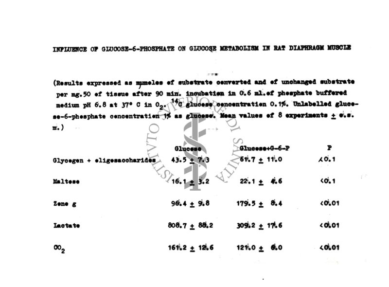 Influence of glucose-6-phosphate of glucose metabolism in rat diaphragm muscle