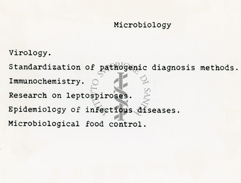 Attività del laboratorio di Microbiologia