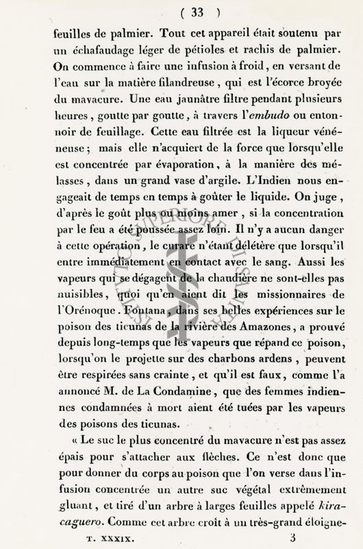 Estratto della Relazione Storica di M. De Humboldt (pag. 33)