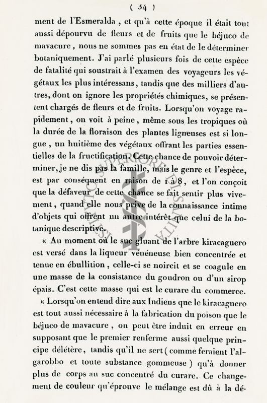 Estratto della Relazione Storica di M. De Humboldt (pag. 34)