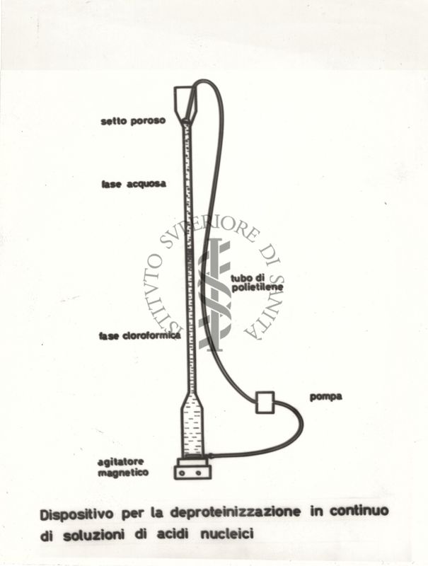 Dispositivo per la deproteinizzazione in continuo di soluzioni di acidi nucleici