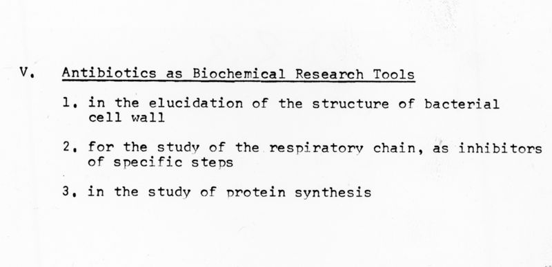 V. Antibiotics as Biochemical Research Tools