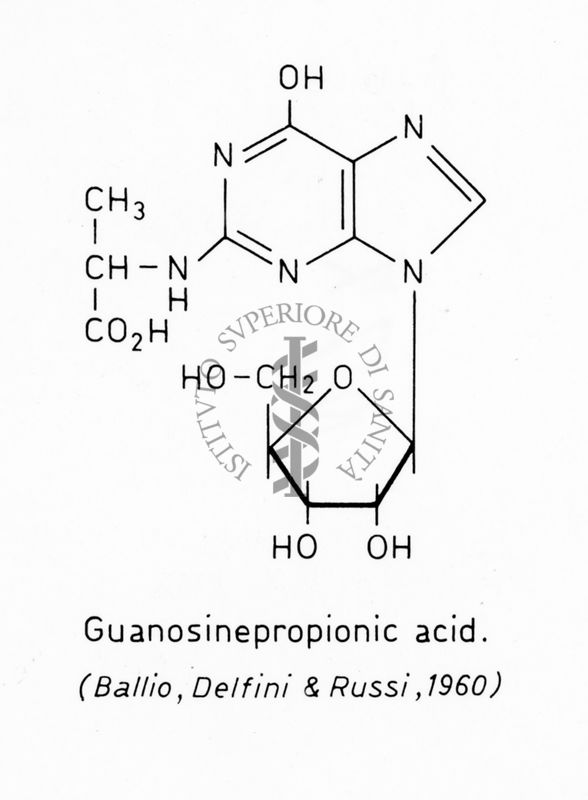 Formula di struttura del Guanosinepropionic Acid