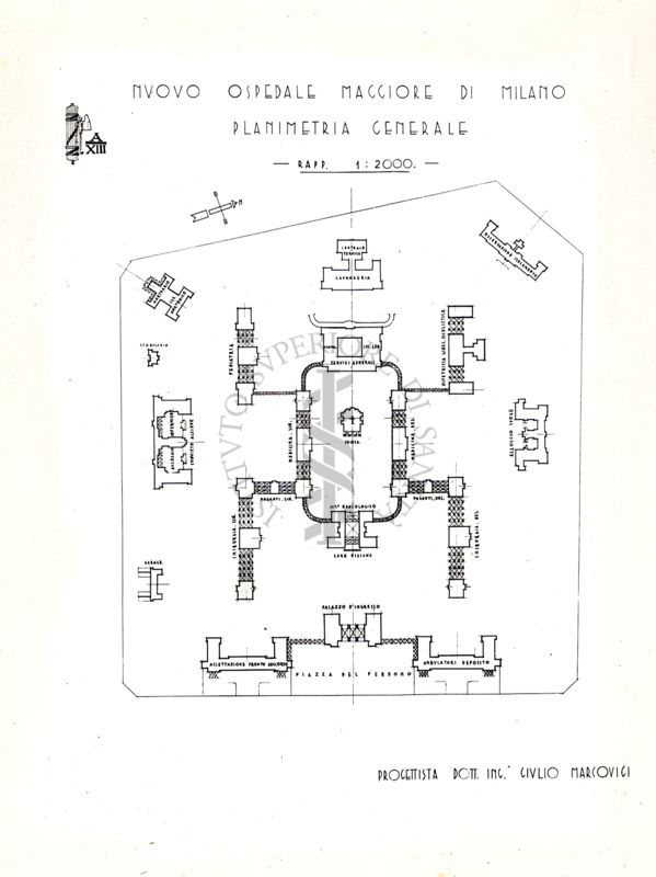 Tipo di planimetria di un' ospedale italiano