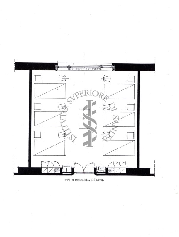 Tipo di camera a 6 letti (infermeria)