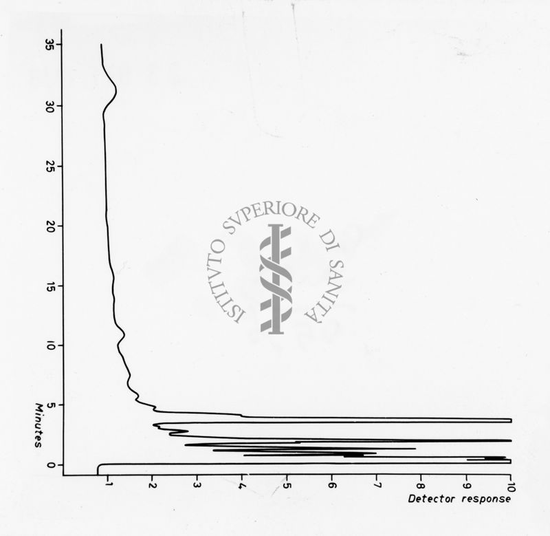 Grafico: General arrengement of the polypeptide chain and position of the heme (black) of sperm whale myoglobin (Kendrew et. all, 1958).