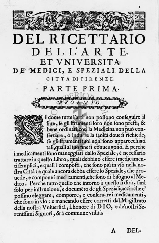 Libro/Ricettario fiorentino-seconda serie-pag. 12(A28) Opere chirurgiche di Girolamo Fabrizio D'Acqua Pendente