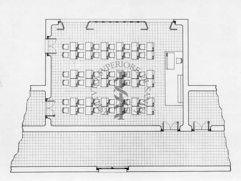 Progetto tipo di scuola elementare all'aperto. Aula particolare