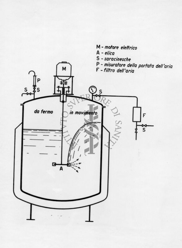 Schema d'insieme di Tank con sistema ISS per produzione antibiotici