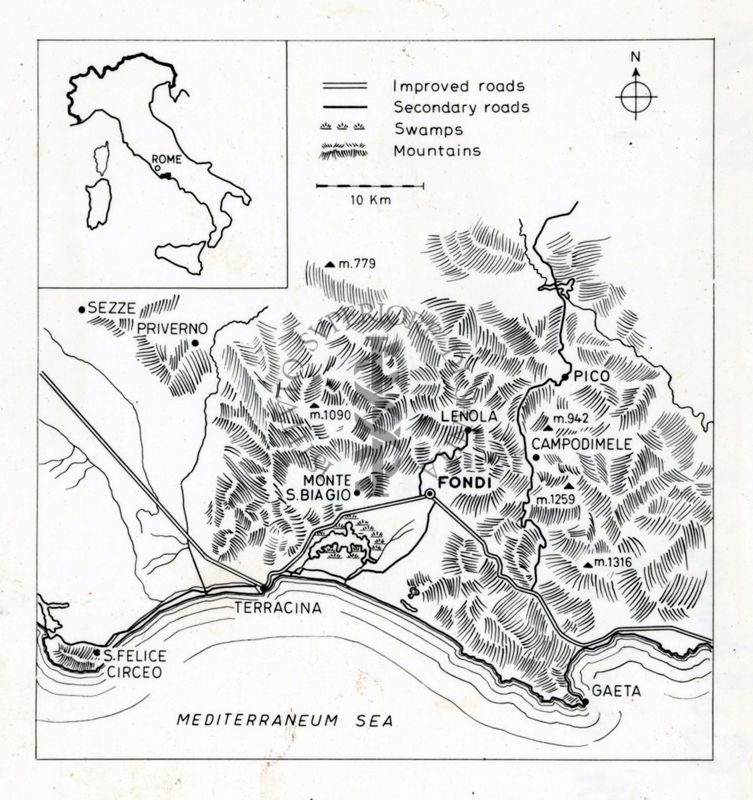 Mappa riferita al territorio laziale