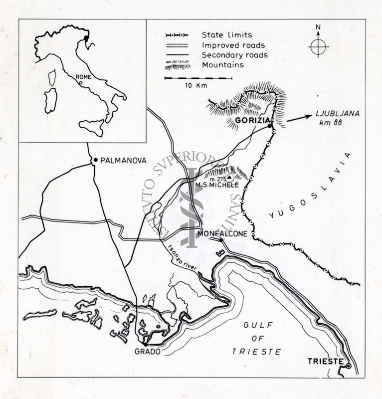 Mappa riferita al territorio di Gorizia