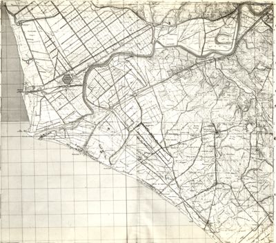 Carta topografica riguardante la zona di Fiumicino.