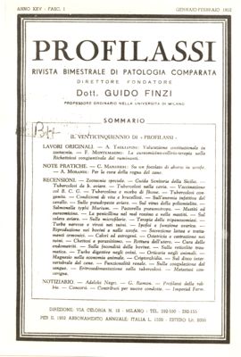 Recensioni dalla rivista "Profilassi" 1952