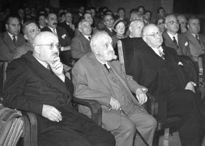 Conferenza del Prof. Semerano dell'Università di Padova, tenuta nell'aula magna dell'Istituto Superiore di Sanità