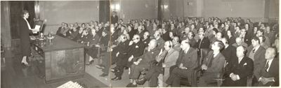 Conferenza della Prof.ssa Helen B. Taussig nell'aula magna dell'Istituto Superiore di Sanità