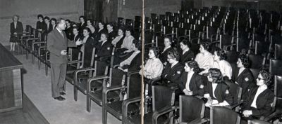 Visita delle assistenti sanitarie dell' O.N.A.R.M.O. all'Istituto Superiore di Sanità.