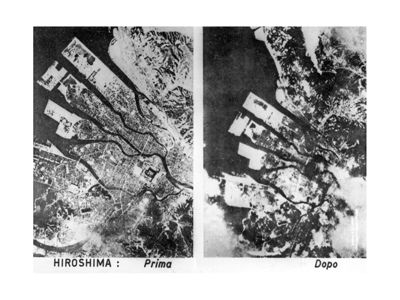 Hiroshima fotografata prima e dopo il lancio delle bomba "atomica"