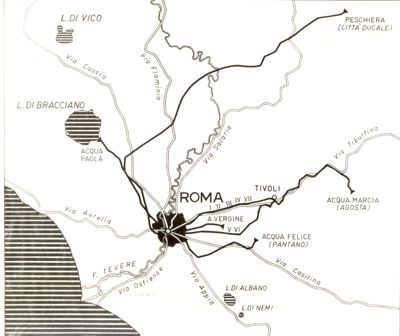 Planimetria degli Acquedotti di Roma