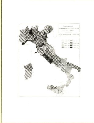 Cartogramma riguardante la mortalità per tubercolosi in tutte le sue forme nell'anno 1888.