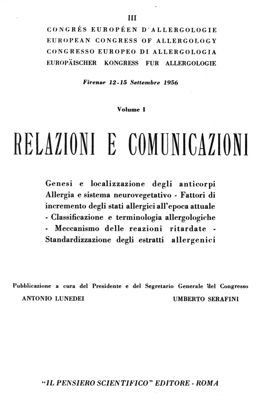 Congresso Europeo di Allergologia Relazioni e Comunicazioni