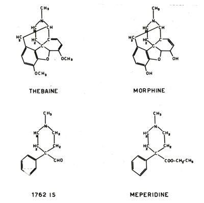 Formule chimiche di farmaci ad azione stricnino-simile