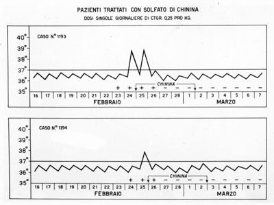 Diagramma riguardante i pazienti trattati con Solfato di Chinina