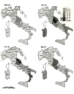 Mortalità, casi e decessi per poliomielite