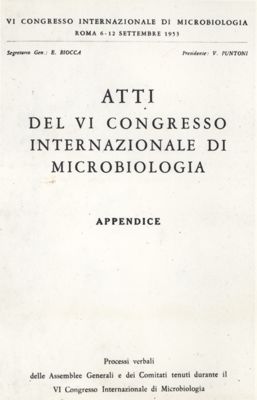 Atti del 6° Congresso Internazionale di Microbiologia - appendici -