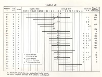 Decorso della epidemia di malattia di Bornholm