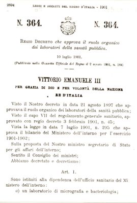 Frontespizio di una legge