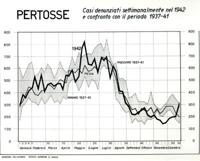 Diagrammi riguardanti i casi denunciati per pertosse