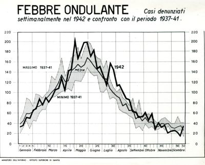 Diagramma riguardante i casi denunciati per febbre ondulante