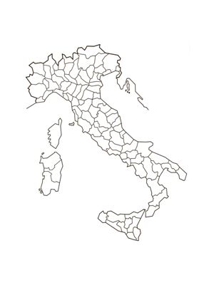 Disegni riguardanti aree di competenza di capoluoghi di provincia in Italia