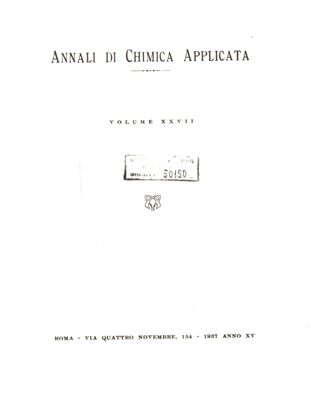 Annali di Chimica applicata