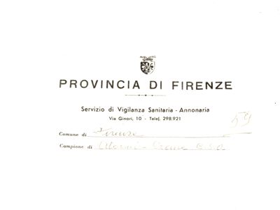 Documento della Provincia di Firenze