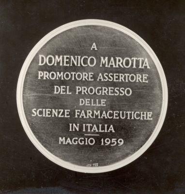 Medaglia offerta al Prof. Domenico Marotta