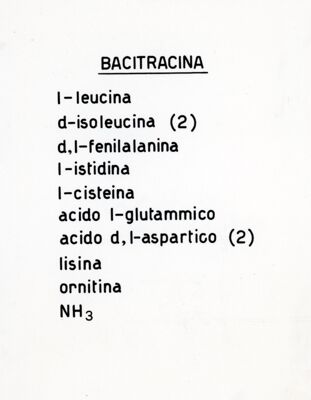 Composizione degli ammino acidi della Bacitracina